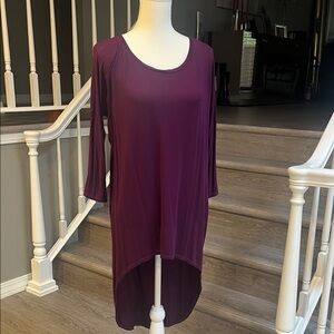 Michael Stars Plum Hi Low Tunic Top